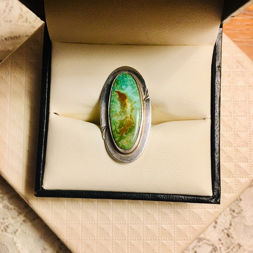 Natural, Vibrant Turquoise Statement Ring